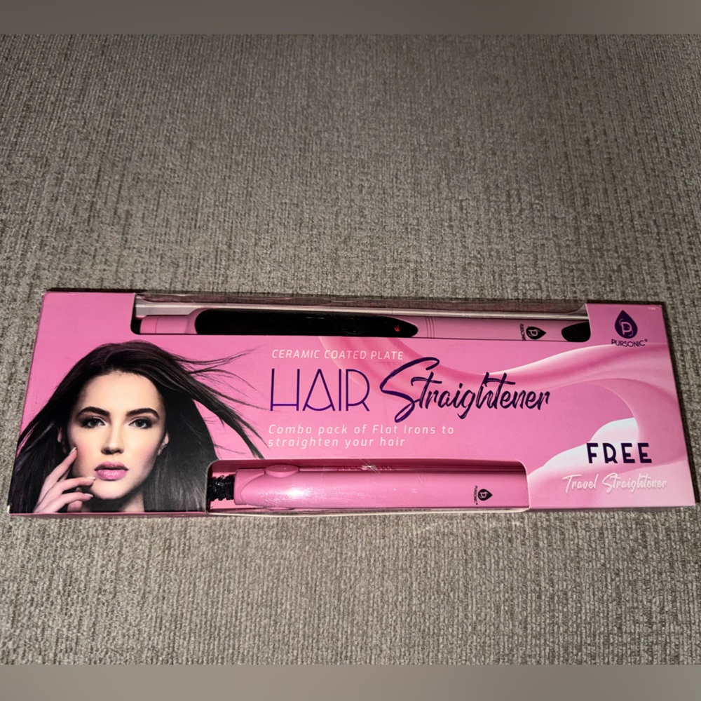 PURSONIC pink straightener and mini straightener